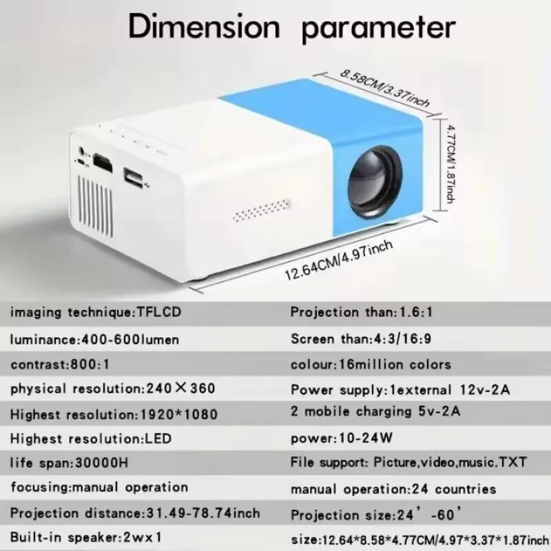 Portable Mini Movie Projector